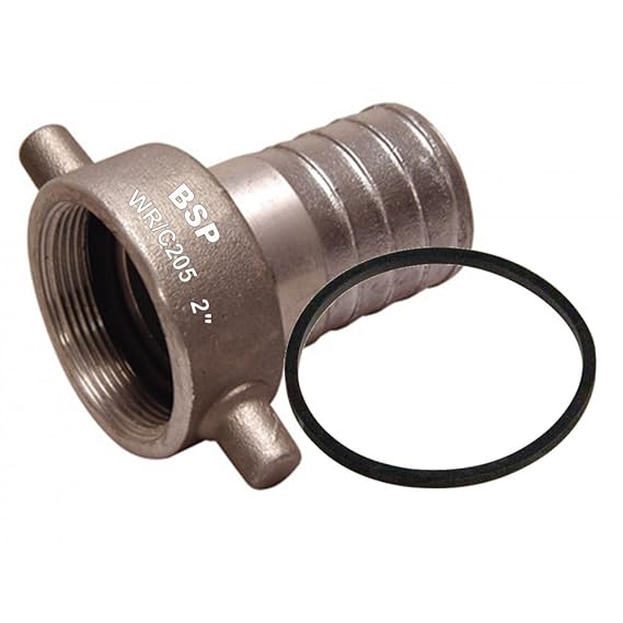 2 BSP Coupling Water Pump Female Hose Tail Connector 50mm Suction