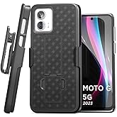 Encased DuraClip for Moto G 5G 2023 Belt Clip Case, Slim Phone Case with Holster (Motorola G 2023) Black