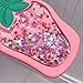 C CASESOPHY Glitter Liquid Floating Stars Pink Strawberry Case for iPhone 7 Plus / 8 Plus Large Size 3D Soft Silicone Ultra Thick Protective Cute Fresh Bling Shiny Bold Gift Kids Women Teens Girls