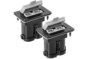 micrl Waterproof 50 Amp Battery Quick Connect Kit - Cable Mounting Panel, 6-8 AWG Plug for Car, Trailer, and Industrial Applications