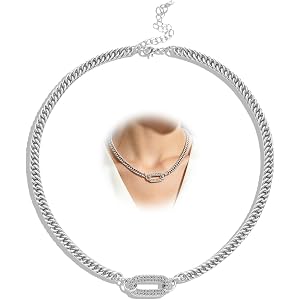 CETUSCORE Chunky Gold Necklace, Thick Cuban Link Chain, Trendy Statement Collar Accessories, Water Resistant Daily Wear, Gold