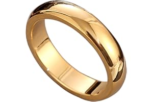 CCBFY 2 MM 4 MM Stainless Steel Ring Jewel Roman Numerals Stackable High Polish Plain Dome Tarnish Resistant Comfort Fit Ring Wedding Band Size 3-15