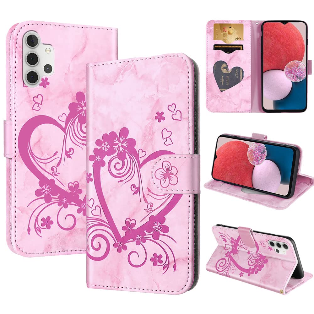 CASAFUNY Case for Google Pixel 8, Premium Leather Wallet Case Magnetic Flip Phone Case ShockLiteof Cover with Card Holder Kickstand for Google Pixel 8, Pink — image 1