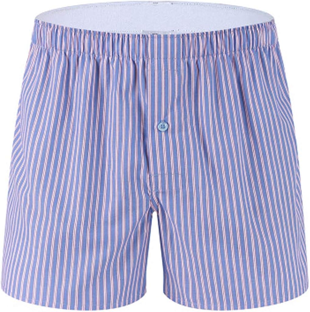 iHHAPY Men's Boxer Shorts Plaid Pajama Pants Comfort Cotton Pants Sleeping Shorts 2020 Spring Summer Loungewear M-3XL