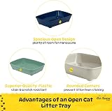 Cat Centre Grey Jumbo Open Cat Litter Tray 56cm XL Open Top Pan view 2