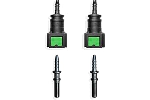 Japtend Fuel Line Quick Connect Set, 2 Sets Fuel Line Hose Quick Release Connect Fittings Include Straight Pipe Connector SAE 6.3mm to ID 3mm