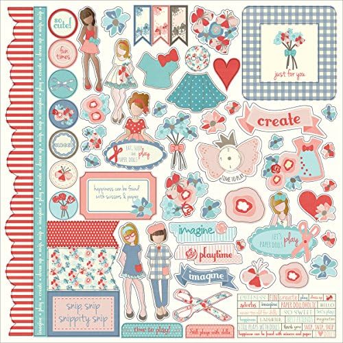 Photo Play Paper PD2197 Element Julie Nutting Paper Dolls Stickers, 12" by 12", Multicolor