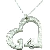 14th Anniversary Beaten Heart Pendant – 14 Year
