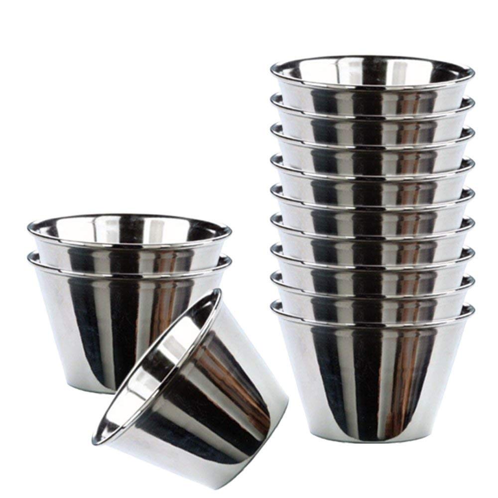 Happy Friends - Pudding Moulds - Stainless Steel - Set of 12 - Ø 7 cm