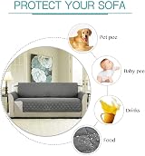 H.Versailtex Water Resistant 3 Seater Sofa Cover for Pets & Kids view 7