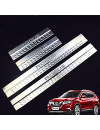 Placa de acero inoxidable para puerta de coche para Nissan Rogue, 2014 2018