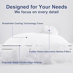 Premium Pillows King Size Set of 2, Fluffy and