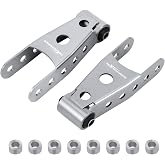 Tuningsworld 2"-3" Lowering Shackle Kit Adjustable for Chevy Silverado 1500 | Suspension Rear Drop Shackles Kit for Chevy Silverado/Sierra 1500 2007-2016