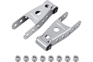 Tuningsworld 2"-3" Lowering Shackle Kit Adjustable for Chevy Silverado1500 for Sierra1500 Truck 2007-2018 Suspension Rear Drop Shackles kit,for 88-98 Chevrolet C1500,1988-2000 C2500 C3500