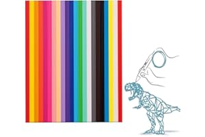 22 Colors 15.2 Cm X 5 Pcs Total 110 Pcs Pen Refills for 3D Start Pen 3D Printing Pen Crayon Pen Filament Refills Each Color O