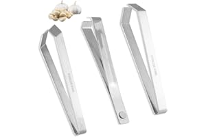 3pcs Stainless Steel Garlic Peeler, Garlic Skin Remover Garlic Tweezers Simple Fish Bone Tweezers Portable Garlic Peeling Cli
