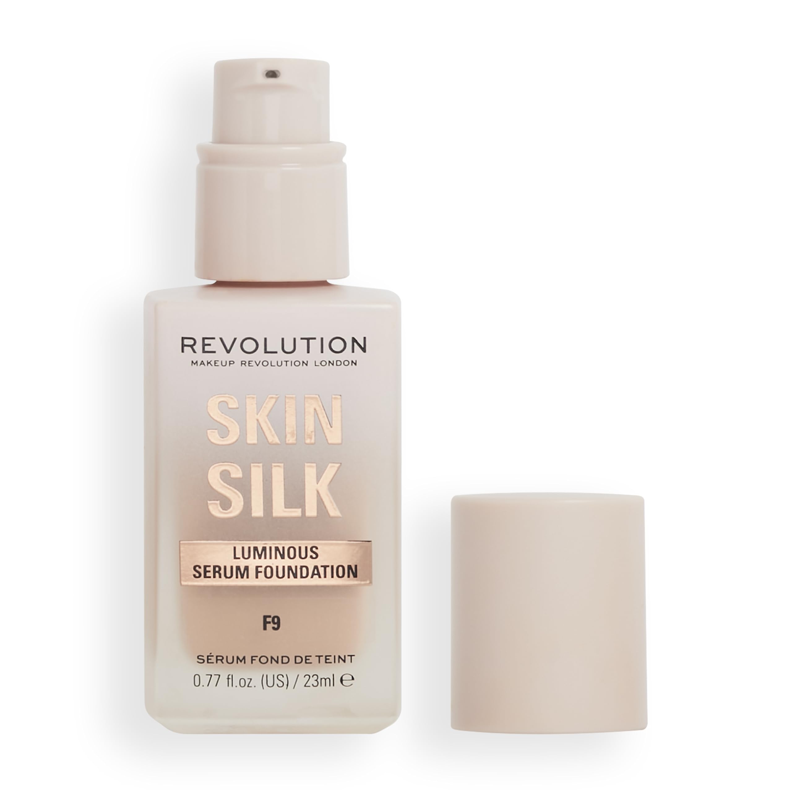 Makeup Revolution, Skin Silk Serum Foundation, Light to Medium Coverage, Contains Hyaluronic Acid, F9, 23ml