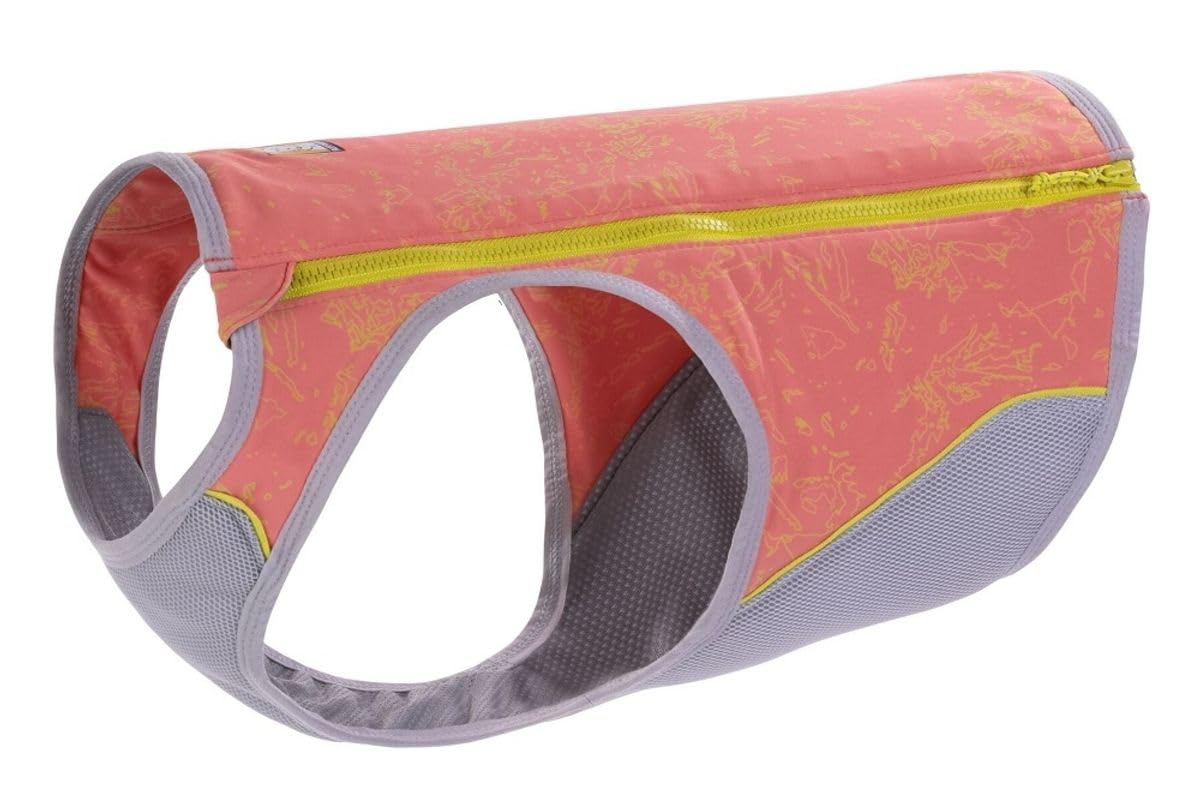 RUFFWEAR Swamp Cooler Zip Vest, Dog Jacket for Hot Weather, SPF 50+, Sun Protection to Keep Pets Cool and comfortable, with zippered enclosure, Salmon Pink (X-Large, 91-107 cm)