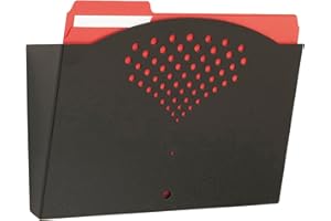 Safco Onyx Single Pocket Wall Rack, Steel Desk Organizer, Fits Letter-Size File/Folders, Document Holder with Mounting Hardware Included