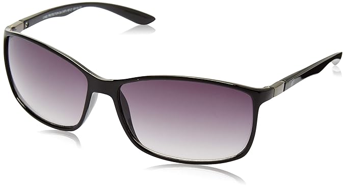 Gradient Rectangular Unisex Sunglasses - (MTV-187-C1|60|Grey Color Lens)