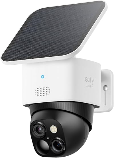 eufy Security SoloCam S340 Dual Solar Security Camera 3K 360° Wi-Fi HomeBase 3