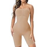 Ellareese Strapless Shapewear Bodysuit Butt Lifter Body Shaper for Women Under Dress Tummy Control full Body Shapewear