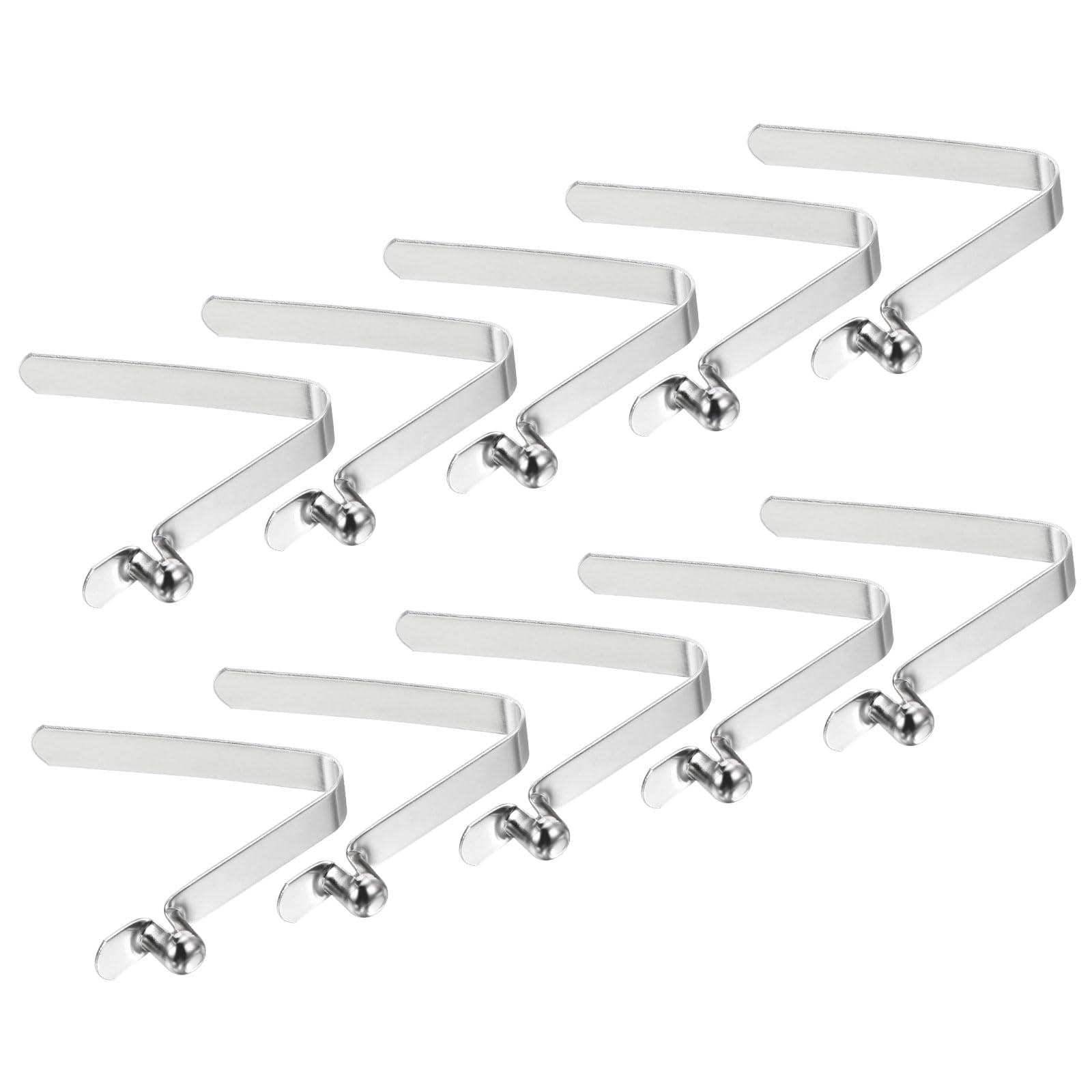 Photo 1 of PATIKIL 6.4x5mm Kayak Paddle Snaps, 10 Pack Tent Pole Clips Steel V Shaped Single Pin Push Button Spring Clips Lock Tube Pole Clips for Camping Kayaking