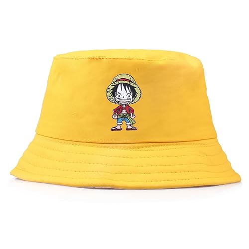 Anime Cosplay Luffy Embroidery Bucket Hat One Piece Bucket Hat