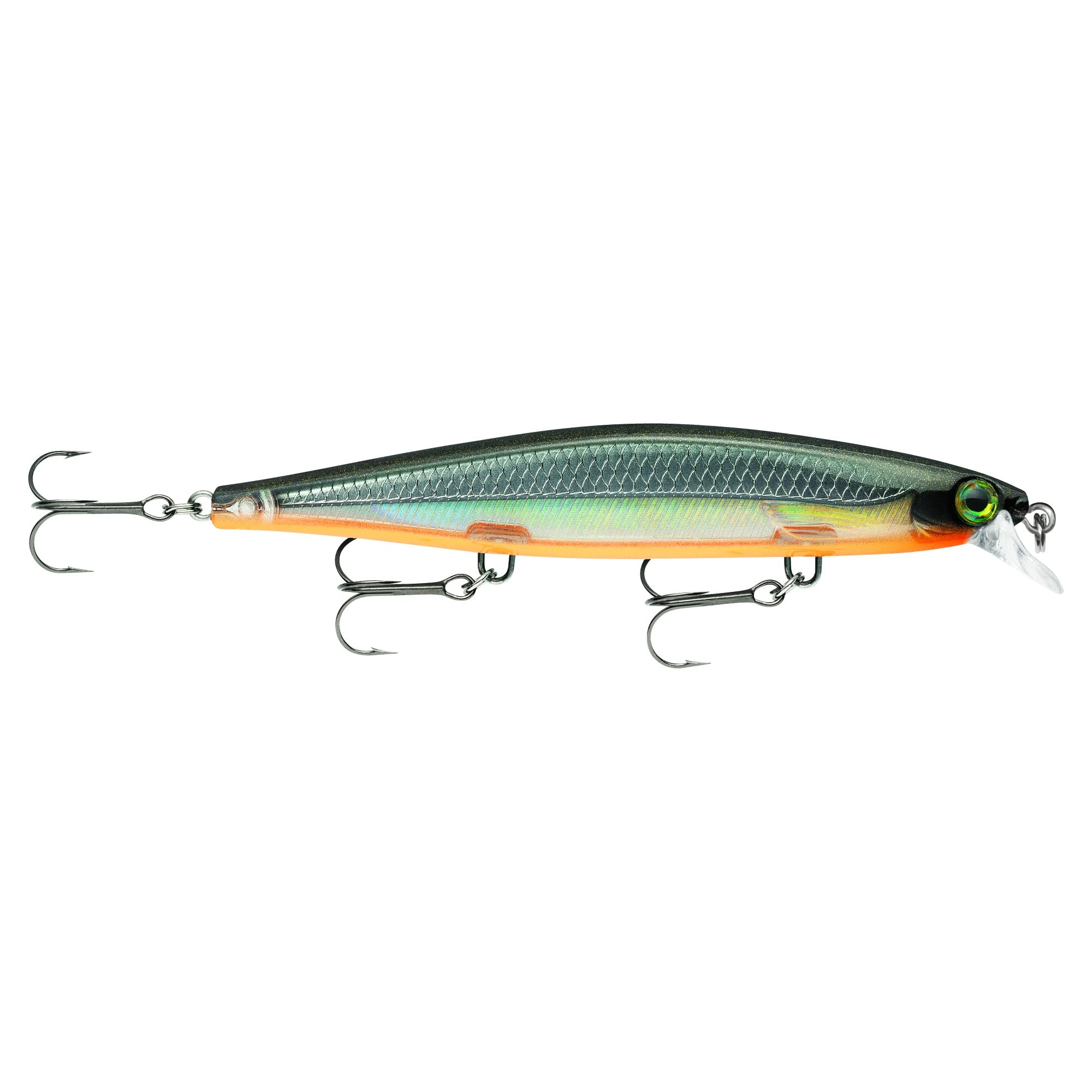 Rapala Shadow Rap Lure with Three No. 6 Hooks, 0.6-1.2 m Swimming Depth, 11 cm Size, Albino Shiner