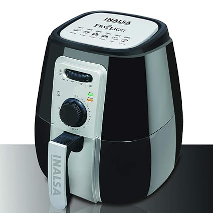 Inalsa Air Fryer Fry-Light-1400W with 4.2L Cooking Pan Capacity, Timer Selection and Fully