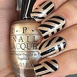 Whats Up Nails - Regular Straight Tape Nail Stencils Stickers Vinyls for Nail Art Design (1 Sheet, 126 Strips)