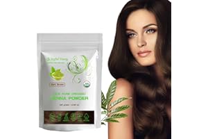 JOYFUL YOUNG 100% Organic Henna Hair Color – Natural, Chemical-Free Hair Dye for Rich, Vibrant Color & Gloss – Grey Coverage, Safe for All Hair Types, Vegan Non-Toxic, Herbal Hair Treatment (DARK BROWN)