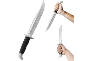 Kendane 13.5" Halloween Fake Rubber Knife,Halloween Cosplay Knife Prop,Martial Arts Safe Practice Knives,Plastic Halloween Decorations.