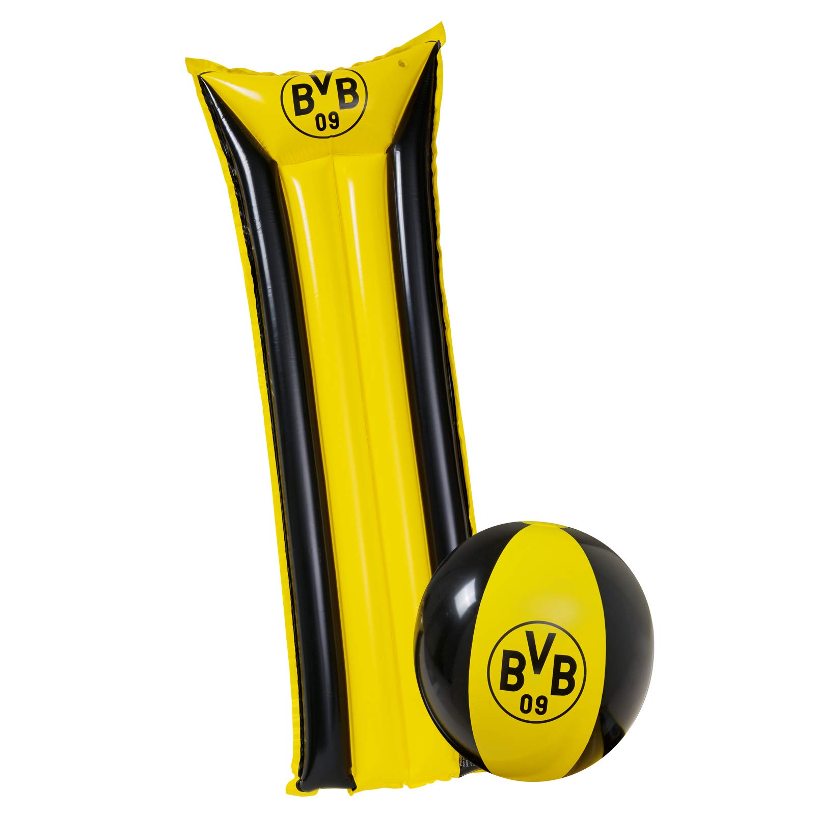 Borussia Dortmund, Air mattress + water polo as a set, black-yellow,