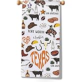 JXGZSO Texas Tea Towel Texas State Trip Lover Gift Texas State Souvenir Merch Housewarming Hostess Gift (Texs Towel)