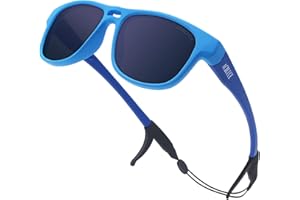 ACBLUCE Kids Sunglasses TPEE Unbreakable Frame Polarized Sports Glasses with Adjustable Strap For Boys Girls Age 5-12