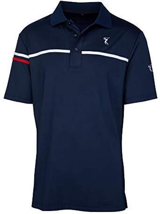 Navy Color XXLarge Size 6965 Casual Fit Athletic Clothing Polyester Spandex Fabric for Golfers