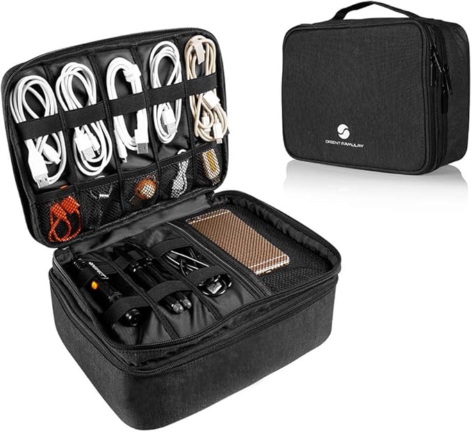 Travel Electronics Organizer, Waterproof Cable Organizer