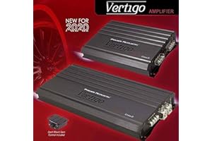Power Acoustik VA4-1800D, Vertigo Series 4 Channel Car Amplifier, 4-Channel Stereo Amplifier, 1800 Watts 4-Ch Voice Amp for C