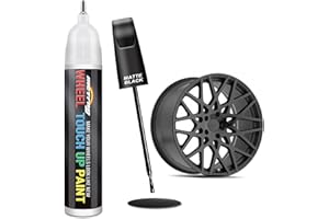 MCTRHG Matte Black Rim Touch Up Paint, Universal Color for Rims Paint, Two in One Tesla Rim Repair Kit for Scratches, Chips, Curb Rashes and Surface Damage, Quick and Easy