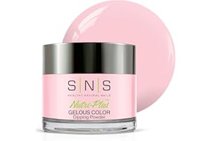 SNS HEALTHY NATURAL NAILS SNS Nail Dip Powder, Gelous Color Dipping Powder - Sweet 16 (Pink/Pastel, Cream), BOS12 - Long-Lasting Acrylic Nail Color & Polish Lasts 14 Days - Low-Odor & No UV Lamp Required - 1 oz