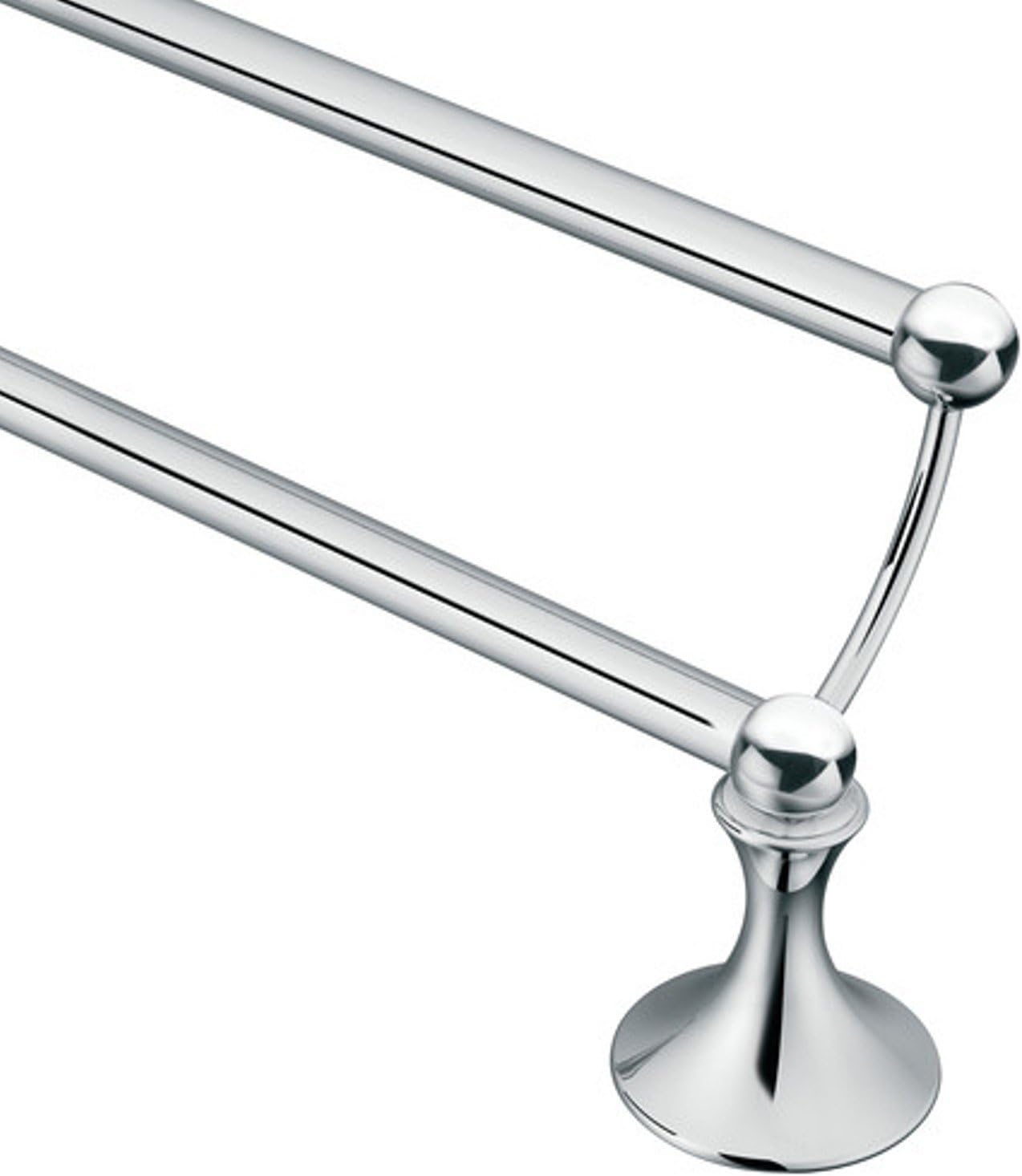 Moen DN7722BN Lounge Collection 24-Inch Bathroom Double Towel Bar, Brushed Nickel - Towel Bars For Bathroom Brushed Nickel - 