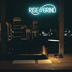 Rise & Grind Neon Sign Hustle LED Neon Signs for