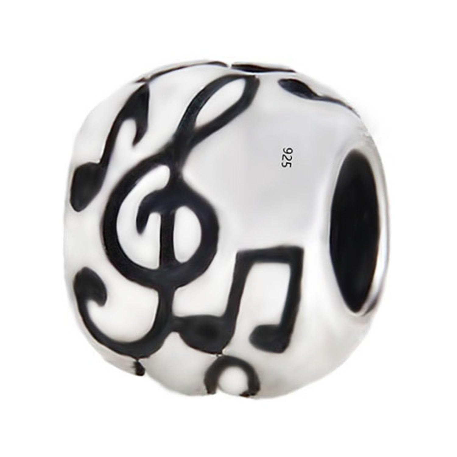 Music Charm 925 Sterling Silver Note Piano Bead Heart Love Anniversary Pendant for Pandora Charm Bracelet