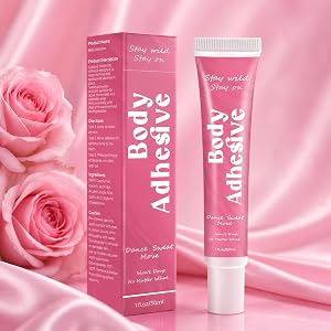 Body Glue, 30ml Body Adhesive for Low-Cut Tops, Strapless Dresses, Blouses, Wigs, Bras, Safe Skin Glue for Women, Models, Dan