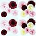 Burgundy Pink Birthday Party Decorations/Fall Bridal Shower Decorations/Valentines Day Decor/7pcs Burgundy Cream Pink Pinwheels Tissue Paper Fans Fall Bachelorette Party Decorations/Burgundy Wedding