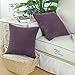 CaliTime Cozy Throw Pillow Cover Case for Couch Sofa Bed Comfortable Supersoft Corduroy Corn Striped Both Sides 18 X 18 Inches Deep Purple