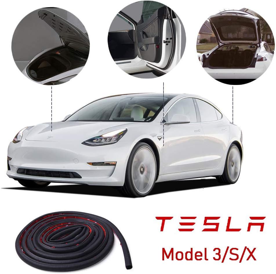 Model S Model X,Model3 Door Seal Kit Soundproof Dustproof Rubber Weather Draft Seal Strip Wind