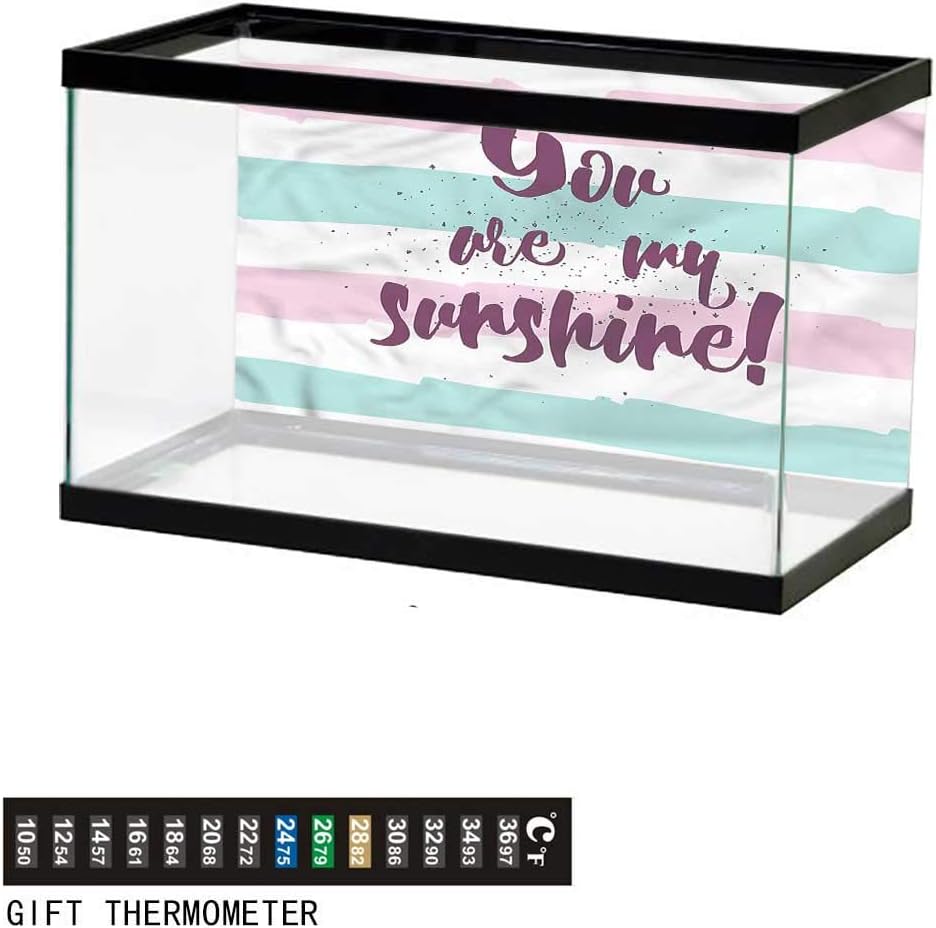 Luoiaax Quote,Fish Tank Terrarium Background,Colorful Quote,for