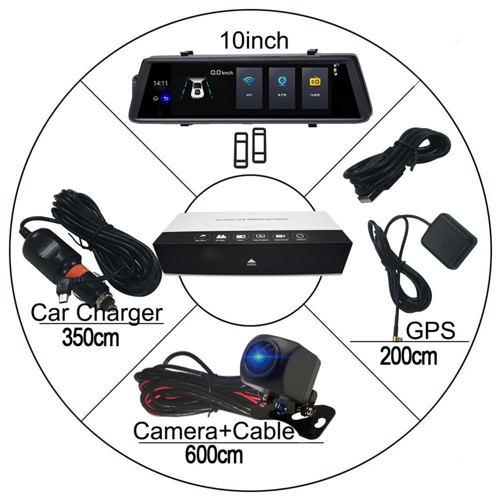 肌触りがいい 4g車のgpsアンドロイドのwifi車のカメラdvr背面カメラとadas ブルートゥース 10インチhd 1080pミラー B07dn91l9r 上質で快適 Flysafair Rawmedia Co Za